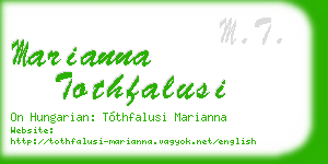 marianna tothfalusi business card